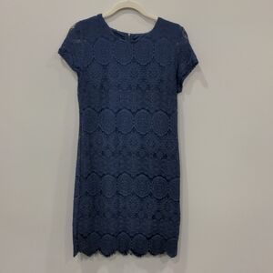 Laundry by Shelli Segal lace cocktail dress - navy blue size 12